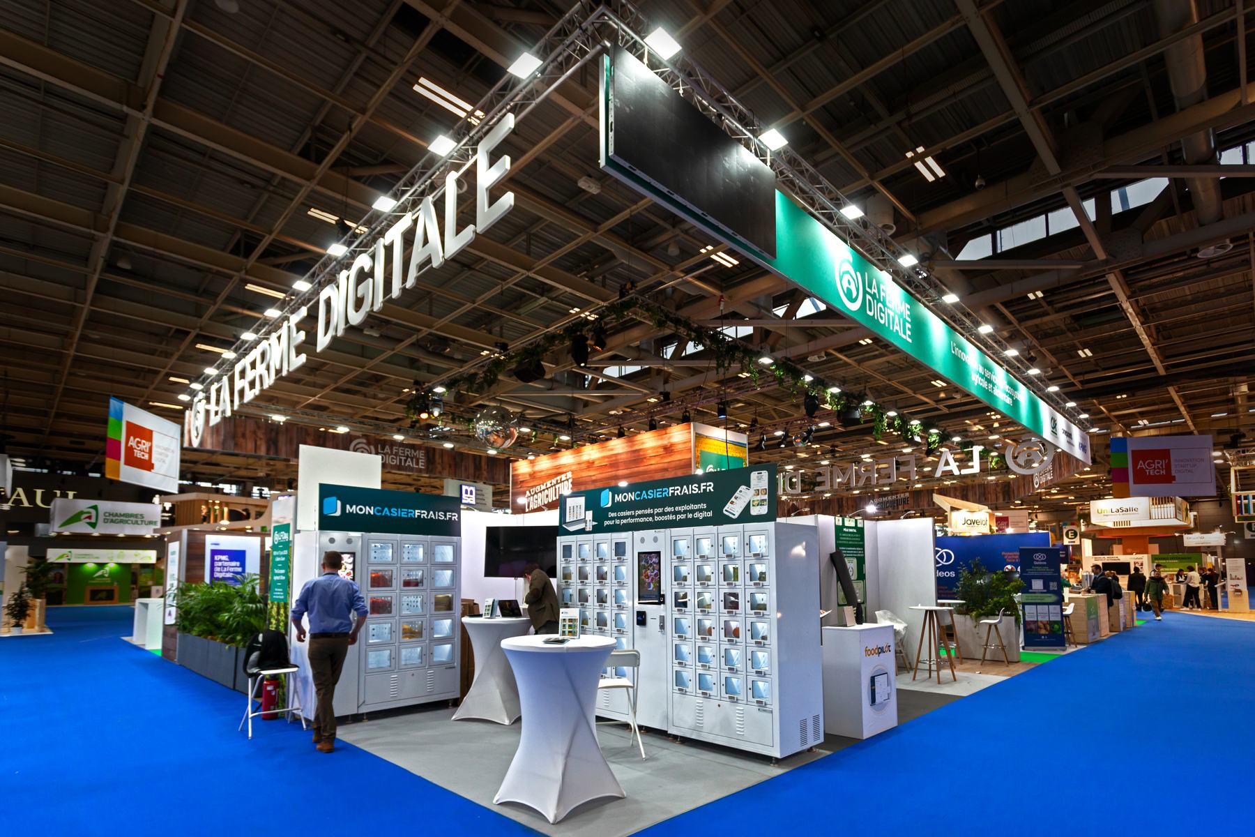 Aisle of the La Ferme Digitale pavilion at the 2025 Paris Agricultural Show