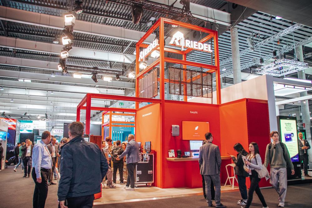Two-storey Riedel stand, ISE 2025